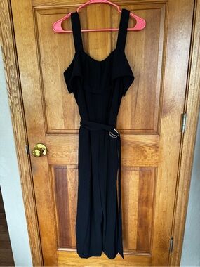 Apt. 9 Black Ruffle Maxi Dress with Self-Tie Belt
